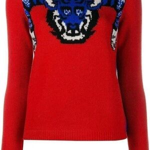 Gucci Red and Blue Tiger Sweater